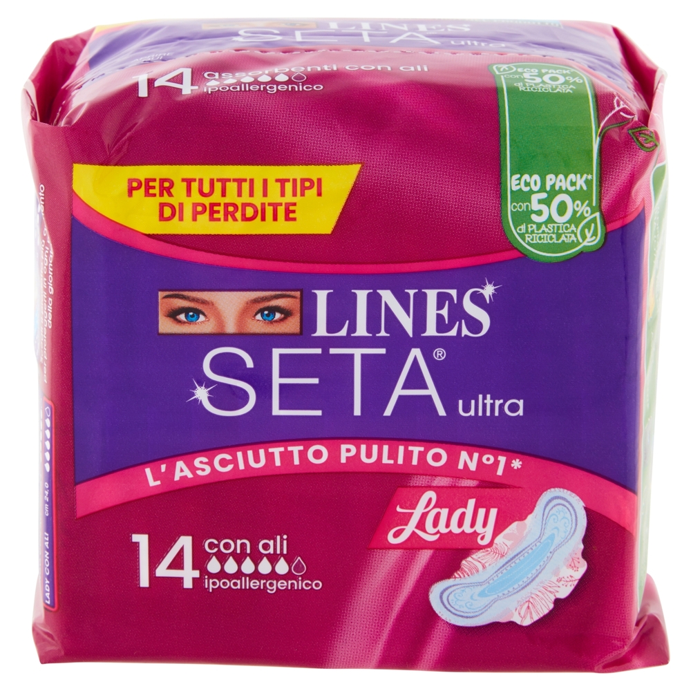 Lines Seta ultra Lady con ali 14 pz
